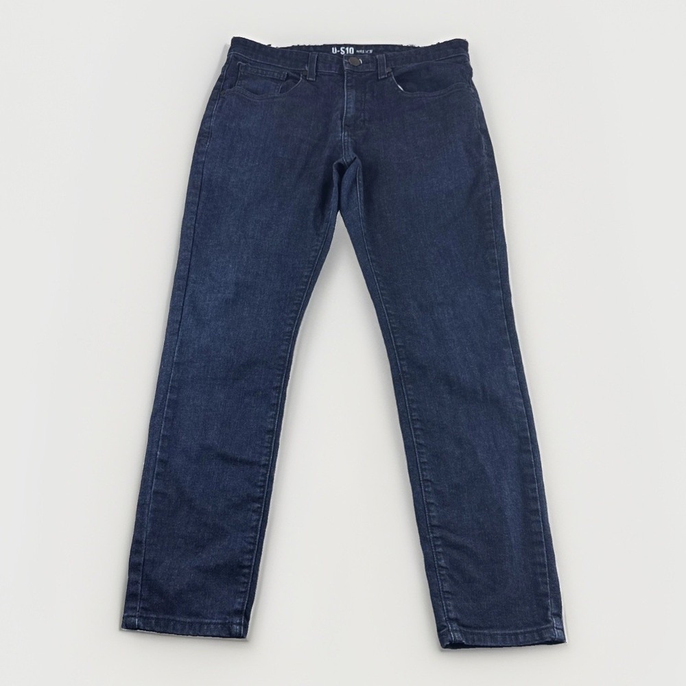 U-510 Bruce Jeans Mens 32x28 Blue Denim Pants Stretch Under 5'10" Regular Medium